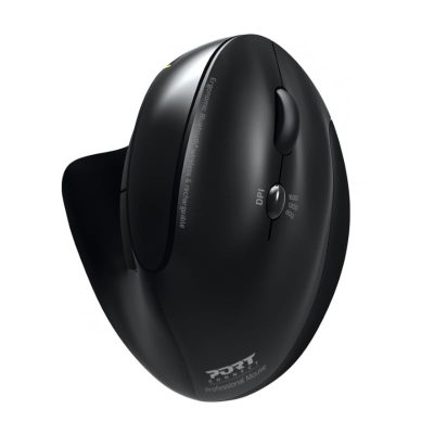Port Connect Wireless Rechargeable Ergonoc Mouse Bluetooth– Black